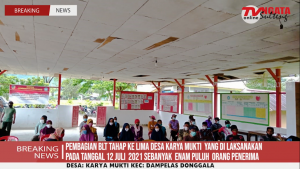 PEMBAGIAN BLT TAHAP LIMA DESA KARYA MUKTI YANG DILAKSANAKAN PADA BULAN JULI