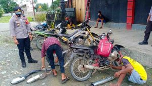 Polsek Batui Respon Cepat Keluhan Masyarakat, Puluhan Sepeda Motor Berknalpot Bising Diamankan