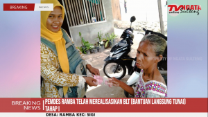 PEMDES RAMBA TELAH MEREALISASIKAN BLT (BANTUAN LANGSUNG TUNAI) TAHAP I