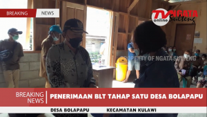 Penerimaan Manfaat BLT Tahap 1 Bolapapu Tahun Anggaran 2021