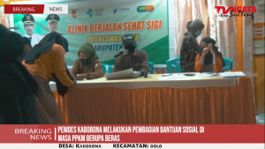 PEMABGIAN BANTUAN SOSIAL DI MASA PPKM TELAH DI REALISASIKAN PEMDES KABOBONA