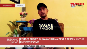 PEMDES PURO’O GUNAKAN DANA 8 PERSEN UNTUK SETAHUN PENUH