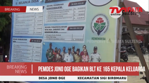 Penerimaan BLT (Bantuan Langsung Tunai) oleh Warga Desa Jonooge