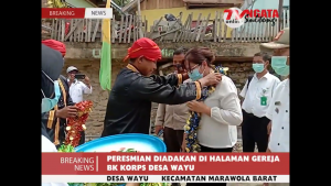 Peresmian Kampung Tangguh KAMAI MOSANGGANI MOMBANGU NGATA Desa Wayu