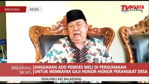ANGGARAN ADD PEMDES MELI DI PERGUNAKAN UNTUK MEMBAYAR GAJI HONOR PERANGKAT DESA