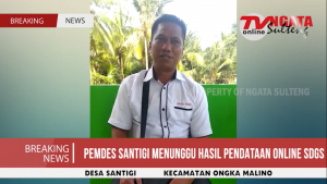 Pendataan SDGs Desa Santigi Menunggu Pendataan Online dari Pemerintah Daerah