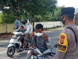 Tekan Penyebaran Covid – 19 di wilayah nya Polsek Marawola Maksimalkan K2YD, Teguran penggunaan Masker