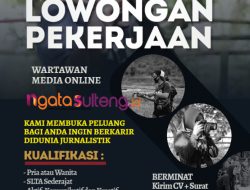 Lowongan Kerja Media Online Ngata Sulteng