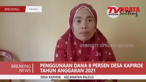 Penggunaan Dana 8 Persen Desa Kapiroe Tahun Anggaran 2021