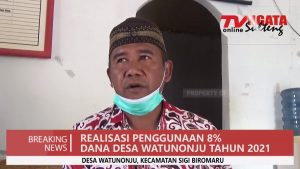 Pemdes Watunonju Menjelaskan Penggunaan 8 Persen Dana Desa Anggaran Tahun 2021