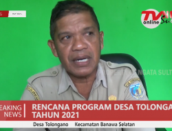 Ini Dijelaskan Kades Tolongano Programnya