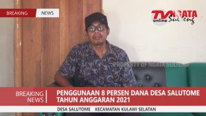 Penggunaan 8 Persen Dana Desa Salutome Anggaran Tahun 2021, Kulawi Selatan