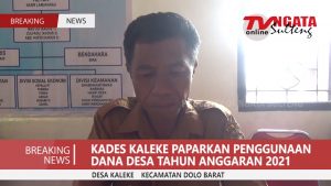 Kades Kaleke Jelaskan Penggunaan Dana Desa Tahun Anggaran 2021