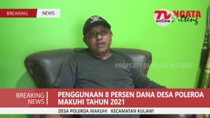 Realisasi Penggunaan 8 Persen Dana Desa Poleroa Makuhi Tahun 2021 |  Kades KARTER KUNA