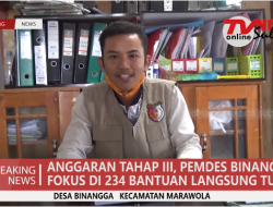 ANGGARAN TAHAP III, PEMDES BINANGGA FOKUS DI 234 BLT