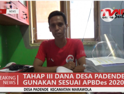 TAHAP III DANA DESA PADENDE GUNAKAN SESUAI APBDes 2020