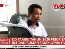 DD TAMBU TAHUN 2020 PRIORITASKAN BLT DAN RUMAH TIDAK LAYAK HUNI