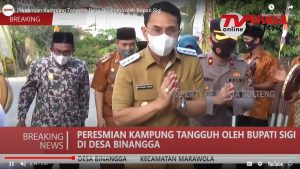 Peresmian Kampung Tangguh Desa Binangga oleh Bupati Sigi