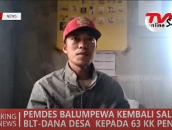 PEMDES BALUMPEWA KEMBALI SALURKAN BLT DD KEPADA 63 KK PENERIMA
