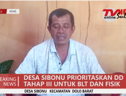 DESA SIBONU PRIORITASKAN DDTAHAP III UNTUK BLT DAN FISIK