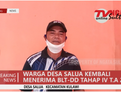 WARGA DESA SALUA KEMBALI MENERIMA BLT DD TAHAP IV T A 2020