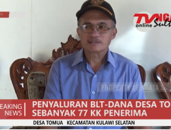 PENYALURAN BLT DD TOMUA SEBANYAK 77 KK PENERIMA