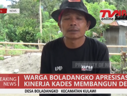 WARGA BOLADANGKO APRESISASI KINERJA KADES MEMBANGUN DESA