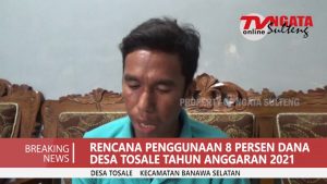 Penggunaan 8 Persen Dana Desa Tosale Tahun 2021 Fokus Penanganan Covid-19