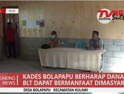 KADES BOLAPAPU BERHARAP DANA BLT DAPAT BERMANFAAT DIMASYARAKAT