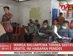 WARGA BALUMPEWA TERIMA SERTIFIKAT GRATIS, INI HARAPAN PEMDES