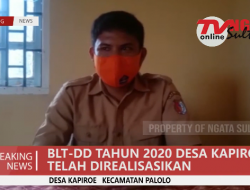 BLT DD TAHUN 2020 DESA KAPIROE, TELAH DIREALISASIKAN