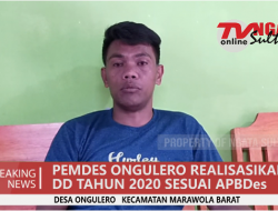 PEMDES ONGULERO REALISASIKAN DD SESAI APBDes TAHUN 2020