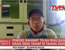 PEMDES RAHMAT TELAH REALISASIKAN DD TAHAP III TAHUN 2020