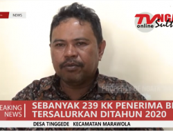 SEBANYAK 239 KK PENERIMA BLT TERSALURKAN DITAHUN 2020