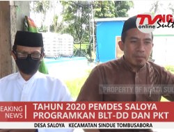 TAHUN 2020 PEMDES SALOYA PROGRAMKAN BLT DD DAN PKT