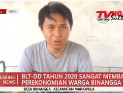 BLT DD TAHUN 2020 SANGAT MEMBANTU PEREKONOMIAN WARGA BINANGGA