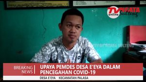 Berharap Pandemi Berakhir, Pemdes E’eya Lakukan Penyemprotan Desinfektan Hingga Desember
