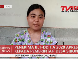 PENERIMA BLT-DD T.A 2020 APRESIASI KEPADA PEMERINTAH DESA SIBONU