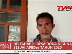 DD TAHAP III DESA DODA DIGUNAKAN SESUAI APBDes TAHUN 2020
