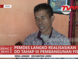 PEMDES LANGKO REALISASIKAN DD TAHAP III PEMBANGUNAN FISIK