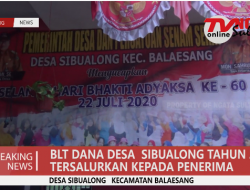 BLT DANA DESA SIBUALONG TAHUN 2020 TERSALURKAN KEPADA PENERIMA
