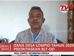 DANA DESA LOMPIO TAHUN 2020 PRIORITASKAN BLT DD