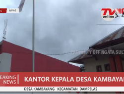 PENJELASAN KADES, REALISASI DANA DESA KAMBAYANG TAHUN 2020