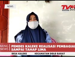 Realisasi Penyaluran BLT (Bantuan Langsung Tunai) Desa Kaleke
