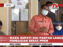 Warga Desa Doda Terima Bantuan Beras PPKM oleh Pemerintah Daerah Sigi