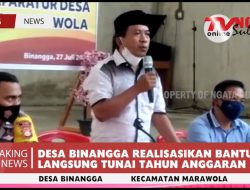Penyaluran BLT Desa Binangga Tahun Anggaran 2021