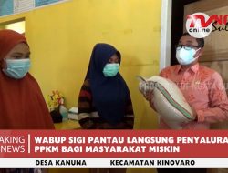 Wakil Bupati Sigi Pantau Penyaluran Beras Bagi Warga Desa Kanuna