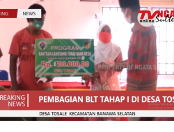 Penyaluran BLT-DD Tahap I T.A 2021 Telah Disalurkan Oleh Pemdes Tosaleh Kecamatan Banawa Selatan