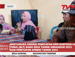 Musyawarah Khusus Penetapan KPM Bantuan Langsung Tunai (BLT) Dana Desa Tahun Anggaran 2022 dan Penetapan APBDes Tahun 2022 Desa Baina’a