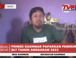 PEMDES KASIMBAR PAPARKAN PENERIMAAN BLT TAHUN ANGGARAN 2022